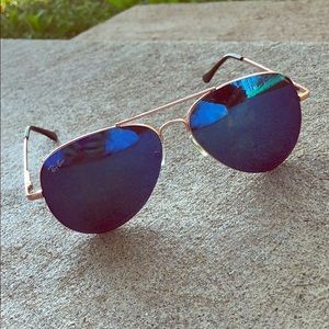 Ray-Bans Aviator Classics Customized Retro Blue